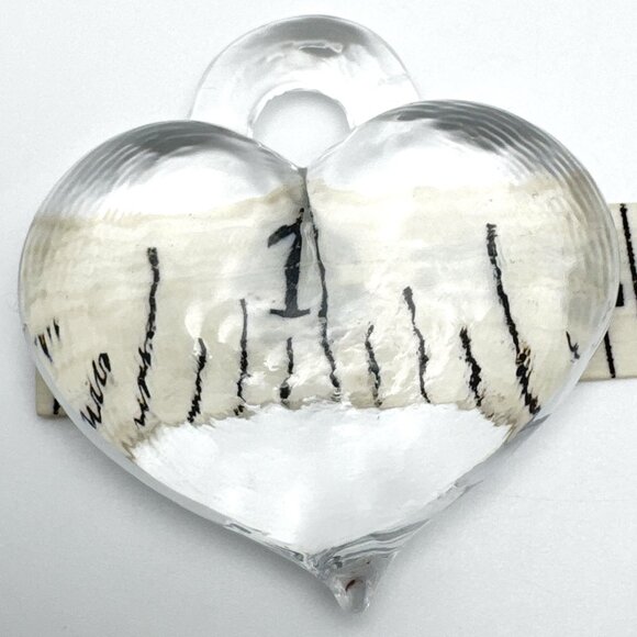 Kosta Boda Vintage MCM 70s Vallien Glass Heart Suncatcher Pendant Ornament - Picture 2 of 8